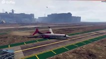GTA 5✦Massive Air Plane Stunning Landing at AirCraft Carrier (GTA 5 Funny Moments)