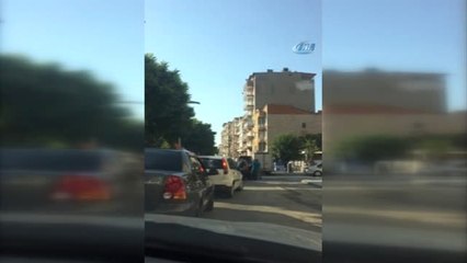 Sinirlenen Sürücü Aracıyla Motosikleti Ezdi