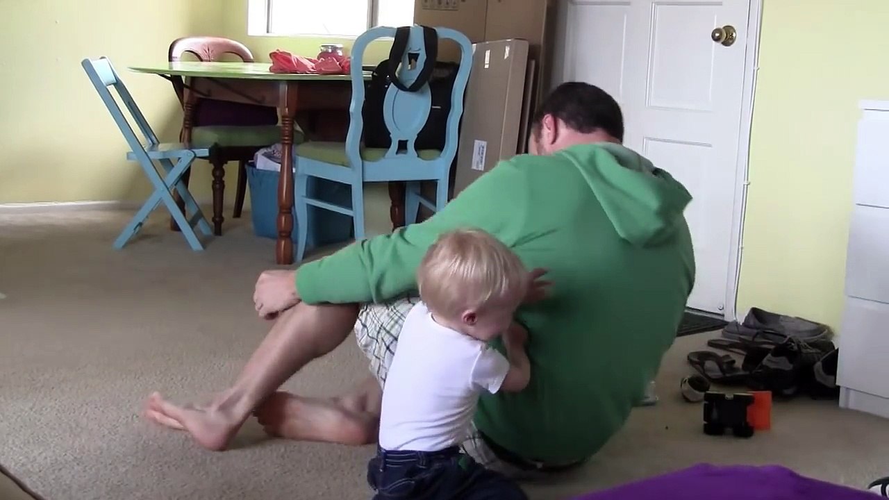 Baby Micah Laughing Hysterically Rolling Daddy