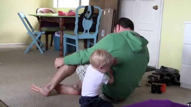 Baby Micah Laughing Hysterically Rolling Daddy