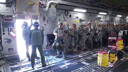 Awesome GoPro Video of Massive US Paratroopers Drop Ower With  Diserd