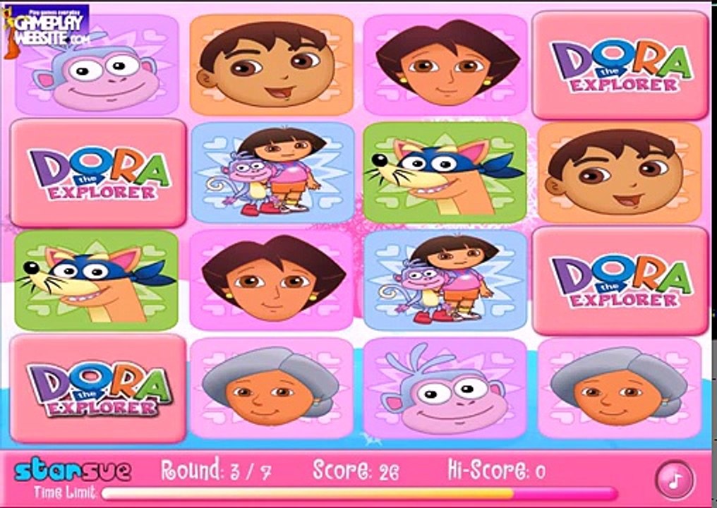 И карты Дора игра Игры совпадение память Смешивание Онлайн головоломка вверх вверх