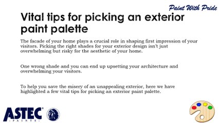 How to Pick the Perfect Paint palette for Your Exterior