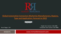 Global Automotive Connectors market 2017: Introduction, product scope, Industry overview and opportunities