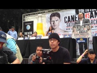 Canelo Alvarez Takes Over Downtown LA - Gets Fans Pumped Up