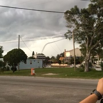 Crooked Waterspout Spotted Off Hudson Beach