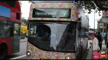 Phool Patti truck art team designed London buses to celebrate Pakistan's 70th  anniversary in London