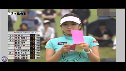Ｖ圏内イボミ木越えの絶妙ショット▼2016リゾ―トトラストレディス２日日後半