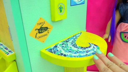 American Girl Doll Works At Big Fruit Stand Playset & Makes Food For Customers + Blind Bag