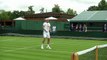 Roger Federer Trains for Wimbledon 2017