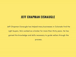 Jeff Chapman Eisnaugle Advice to Sellers Preparing to Sell Their Businesses