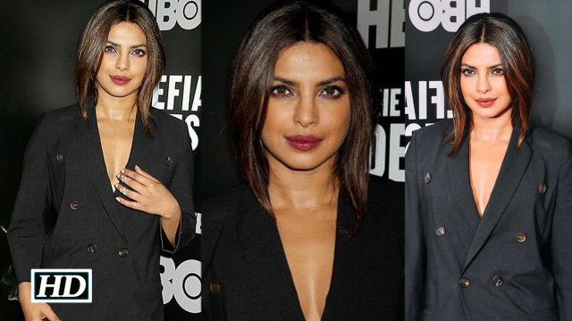 Smoking HOT Priyanka in Black Oversized Dress