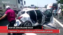 TEM'de zincirleme kaza