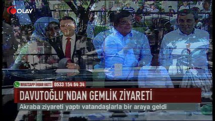 Davutoğlu'ndan Gemlik ziyareti (Haber 28 06 2017)