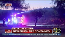 Crews work fast to stop brush fire near homes on Fort McDowell reservation