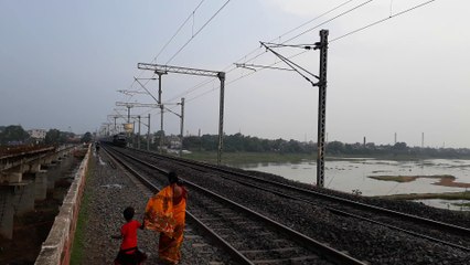 Njp Shatabdi Following A TSR Over Moyurakhshi River
