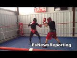 Jermell Charlo sparring for Gabe Rosado fight - thanks gina and TRUBoxingheadz