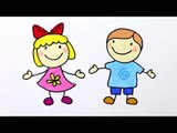 How to Draw and Colouring Kids   Learning Coloring Pages for Children 2017