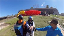 Tandem paragliding fly in tenerife