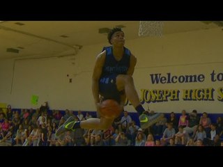 Miles Bridges Dunks Over His Mom!