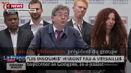 Jean-Luc Mélenchon et le groupe la France insoumise boycottent Versailles