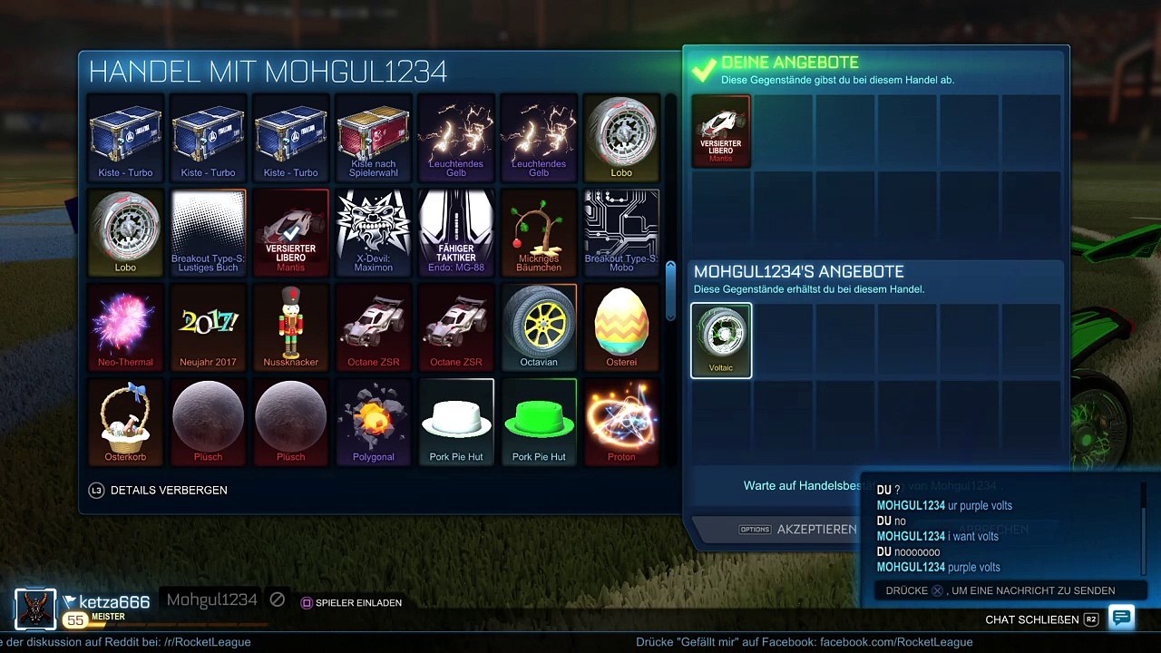 Rocket League RL Item change SCAM #2