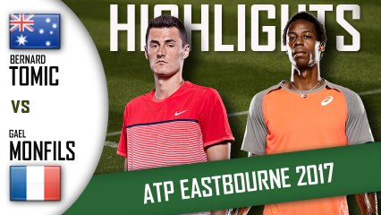 Bernard TOMIC vs Gael MONFILS Highlights ATP Eastbourne 2017