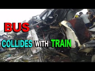 Bus Collides With Train In Telangana Today - 9 Children Dead