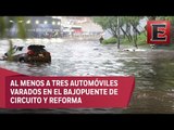 Lluvias en la CDMX: Circuito Interior y Polanco bajo el agua