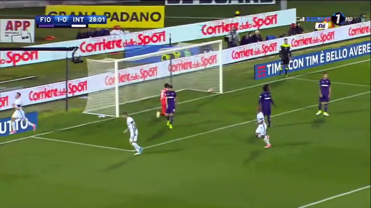 Ivan Perisic goal for Inter v. Fiorentina 4-22-17