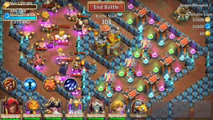 Castle Clash- Insane Dungeon 1-10 3- Flamed on my smurf