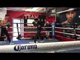 Leo Santa Cruz Working Mitts Showing Speed & Power - esnews boxing
