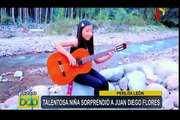Ayacucho: niña que tocó guitarra con Juan Diego Flores asombra por su talento