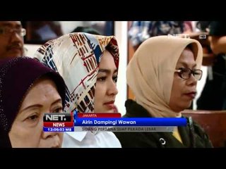 NET12 Tubagus Chaeri Wardana Hadiri Sidang Perdananya Didampingi Sang Istri