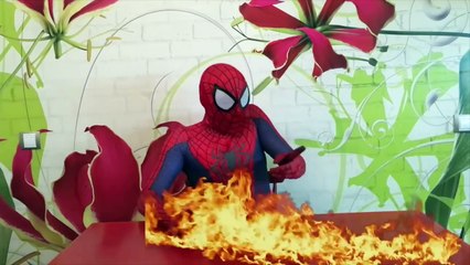 Rider SpiderMan on Motorcycle CRAP when a Monster ATTACKS him w/ Batman in Real Life