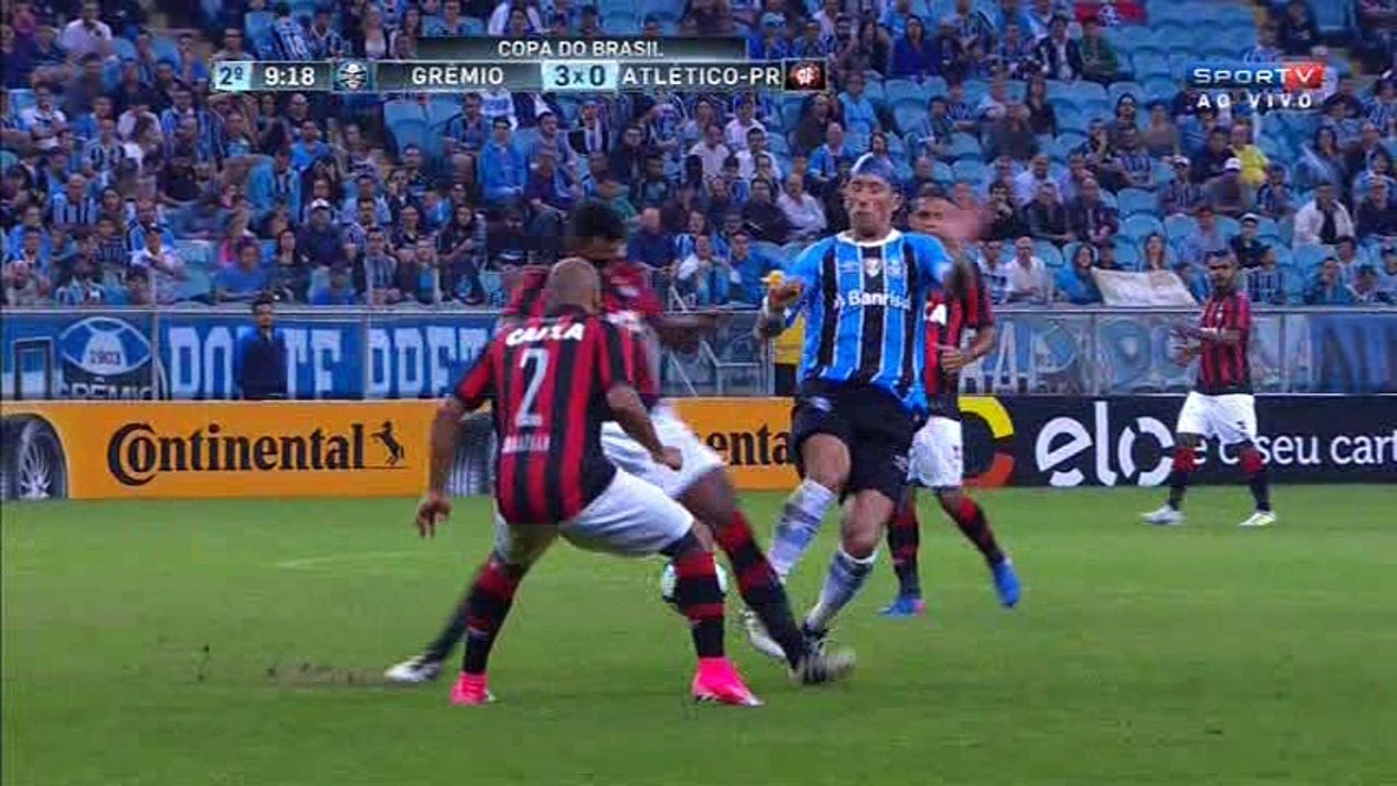 gremio 4x0 atletico pr 2 tempo completo copa do brasil 2017