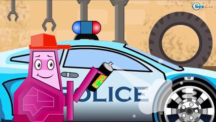 El Coche de Policía - Pasión por la Velocidad - Dibujos Animados