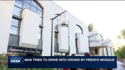 i24NEWS DESK | Man tries to drive into crowd by french mosque | Thursday, June 29th 2017
