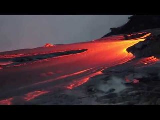Volcano Lava Flows at Kamokuna Ocean Entry