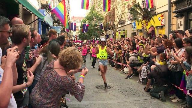 WorldPride à Madrid: traditionnelle course en talons