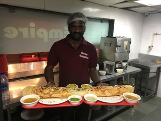 Longest Dosa | 3 Feet Bahubali Dosa from Dosa Empire | Forum Mall | Kukatpally