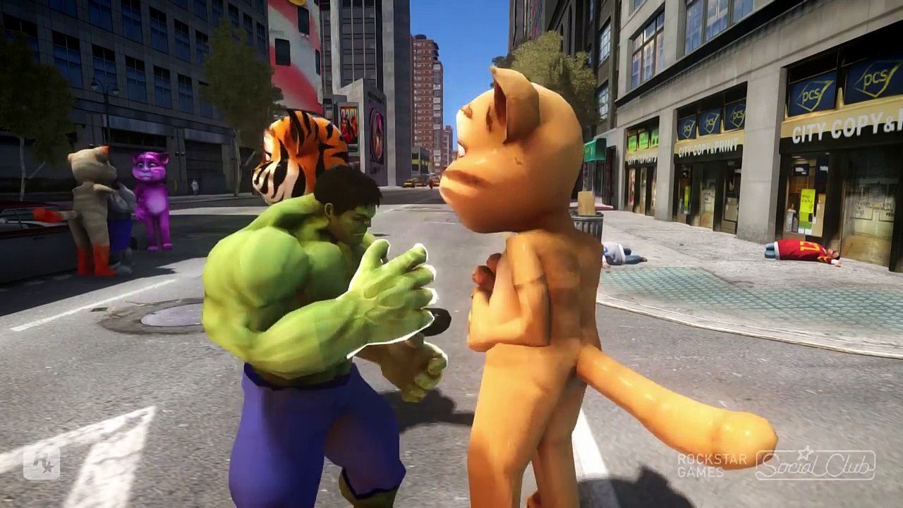 TALKING TOM SUIT COLORS ARMY VS GREEN HULK AVENGERS ARMY - EPIC BATTLE CARTOON MOVIE ACTIO