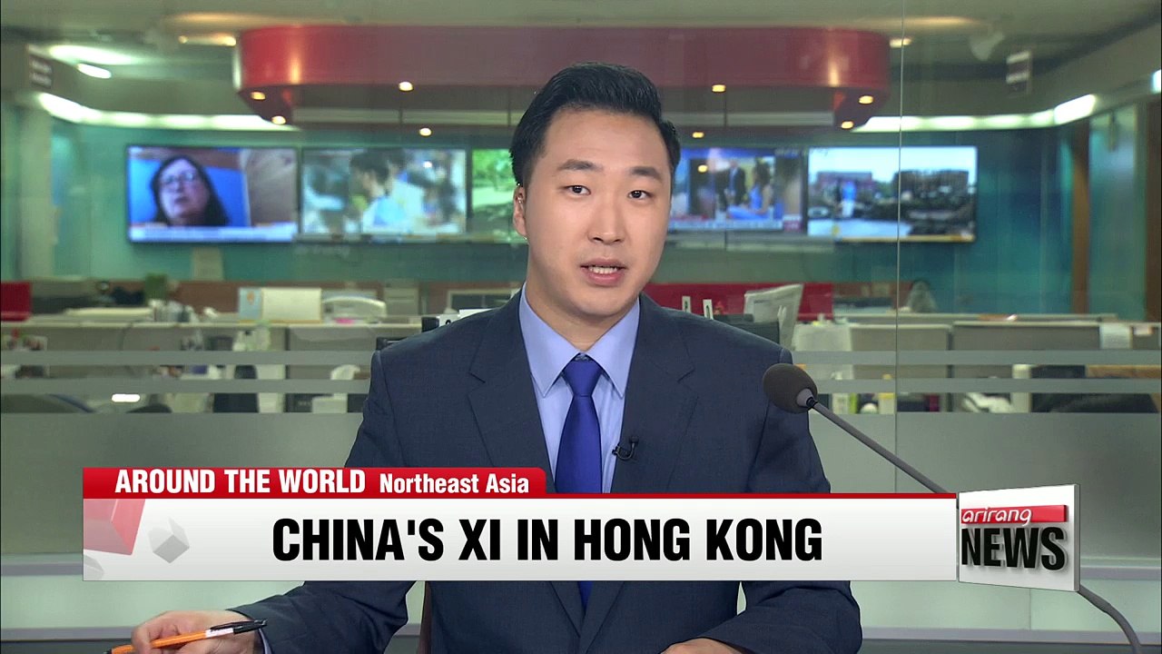 China's Xi In Hong Kong, vows to uphold "one country two systems"