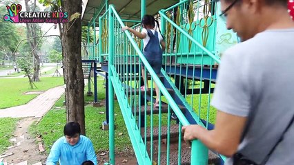 BÉ BÚN VÀ BÉ BẮP ĐI CHƠI CÔNG VIÊN LÁI TÀU RỒNG | Creative Kids