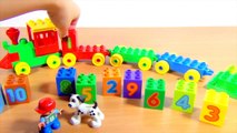 Niños para enseñar a los números de aprender el desarrollo de color de dibujos animados de tren de Lego juguetes huecos tv