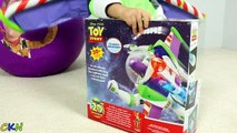 Disney Toy Story Super Giant Surprise Egg With Woody Buzz Lightyear Talking Toys Cars Ckn