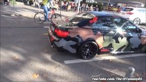 Camouflage Trio in Zürich - AMG GT-S, BMW M3 E93 & BMW M5 F10 Revs!