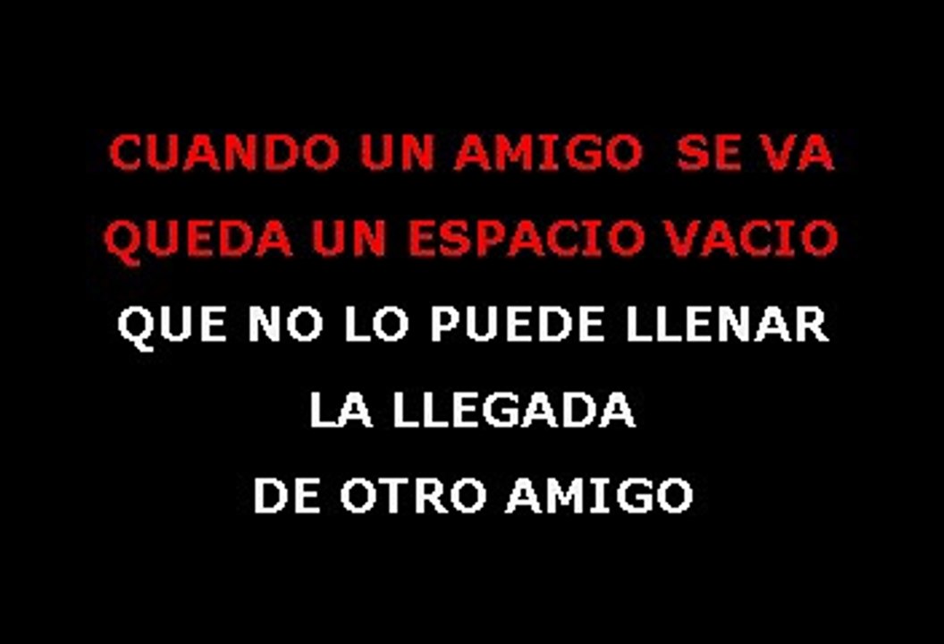 Cuando Un Amigo Se Va - Alberto Cortez (Karaoke)