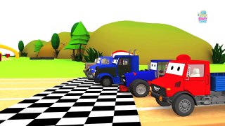 Heavy Vehicles Racing   Truck Racing for Kids  Construction Vehicles Racing - Baby Time