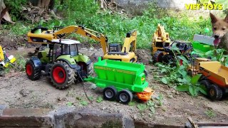 Diggers for children   Backhoe digging, Excavavtor video for children   Toys trucks for kids